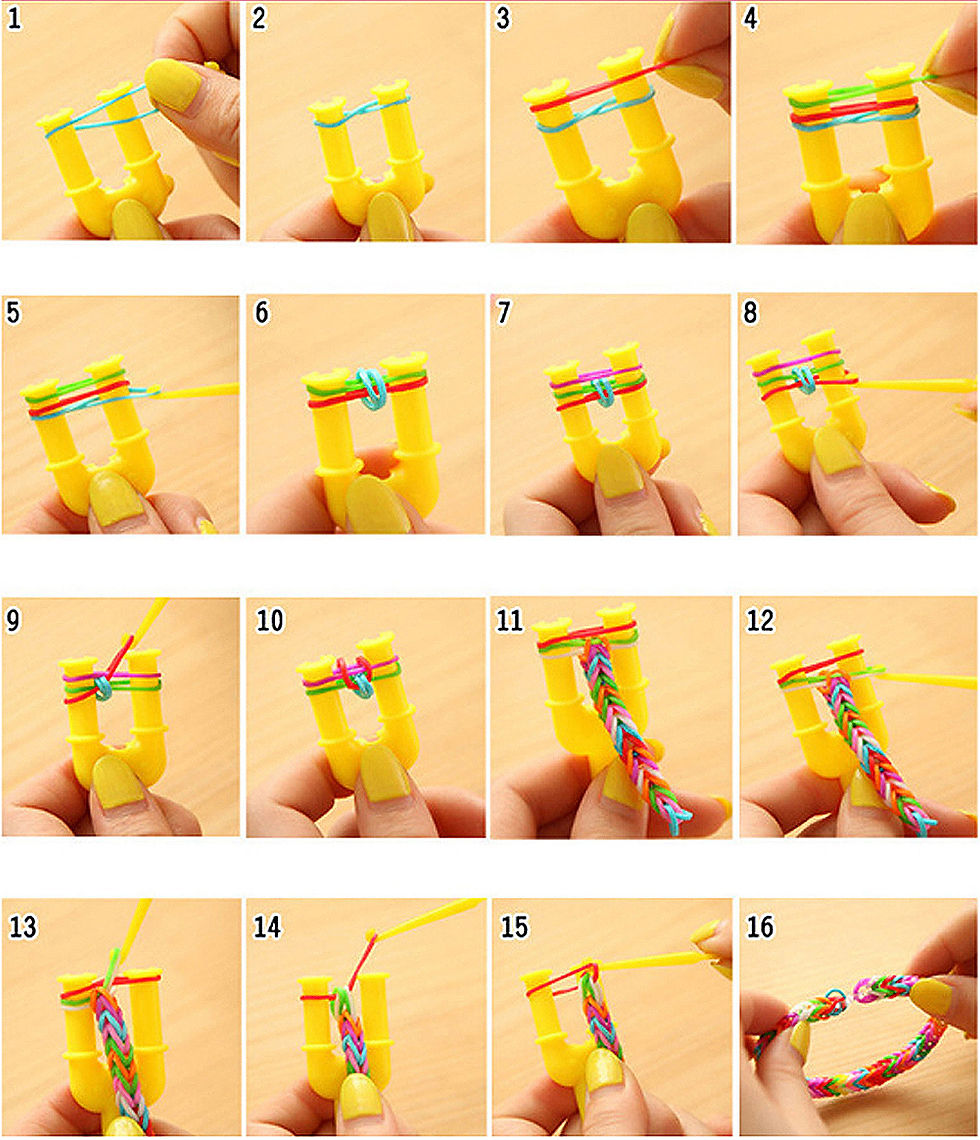 Thumbnail: Lorfancy Rainbow Rubber Bands Bracelets Making Kit Girls Colorful DIY Crafts