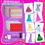 Thumbnail: 400+Pcs Girls Fashion Design Kids Sewing Craft Kit for Making 60 Pack Doll Cloth