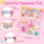 Thumbnail: 12Pcs Fufu Cute Kawaii Squeeze Cat Paws Ice Cream Donut Waffles Stress Relief fo