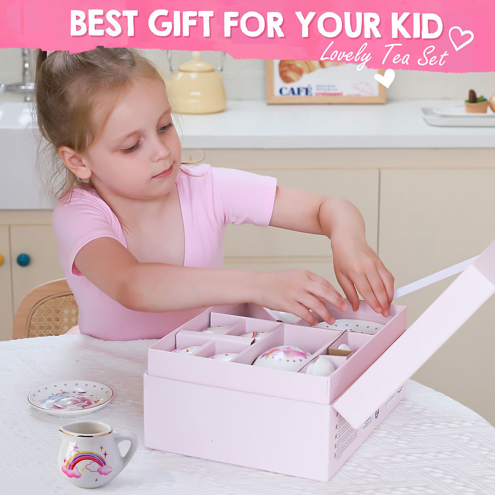 Thumbnail: Tacobear Porcelain Tea Set for Girls