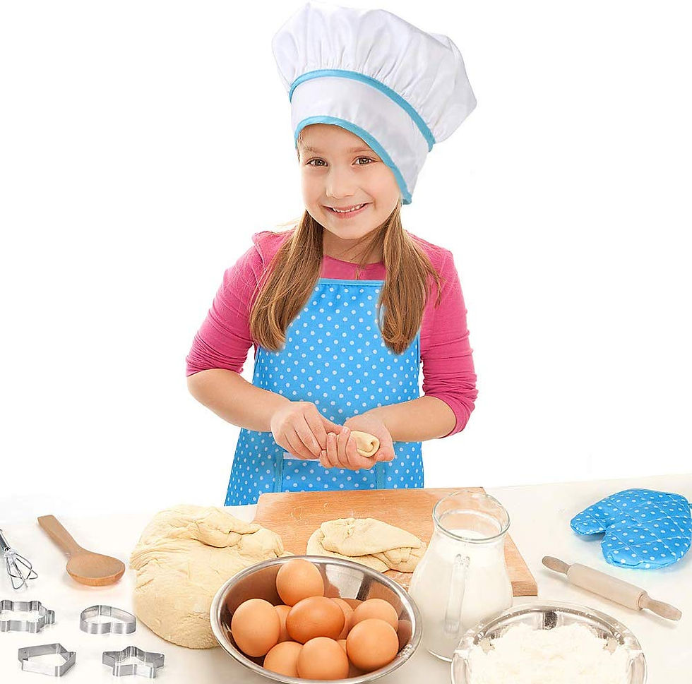 Thumbnail: 16 PCS Chef Set for Kids Cooking and Baking Set Role Play Dress Up Chef Costume