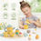 Thumbnail: Toyssa Wooden Tea Party Set for Little Girls Toys Toddler Pretend Food