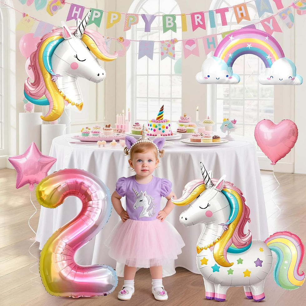 Thumbnail: SNLN Unicorn 2nd Birthday Party Decorations for Girls