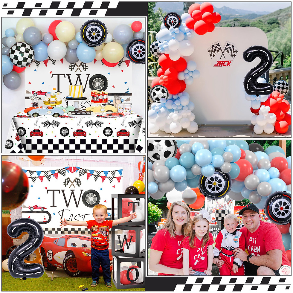 Thumbnail: KELENO 134 Two Fast Birthday Decorations