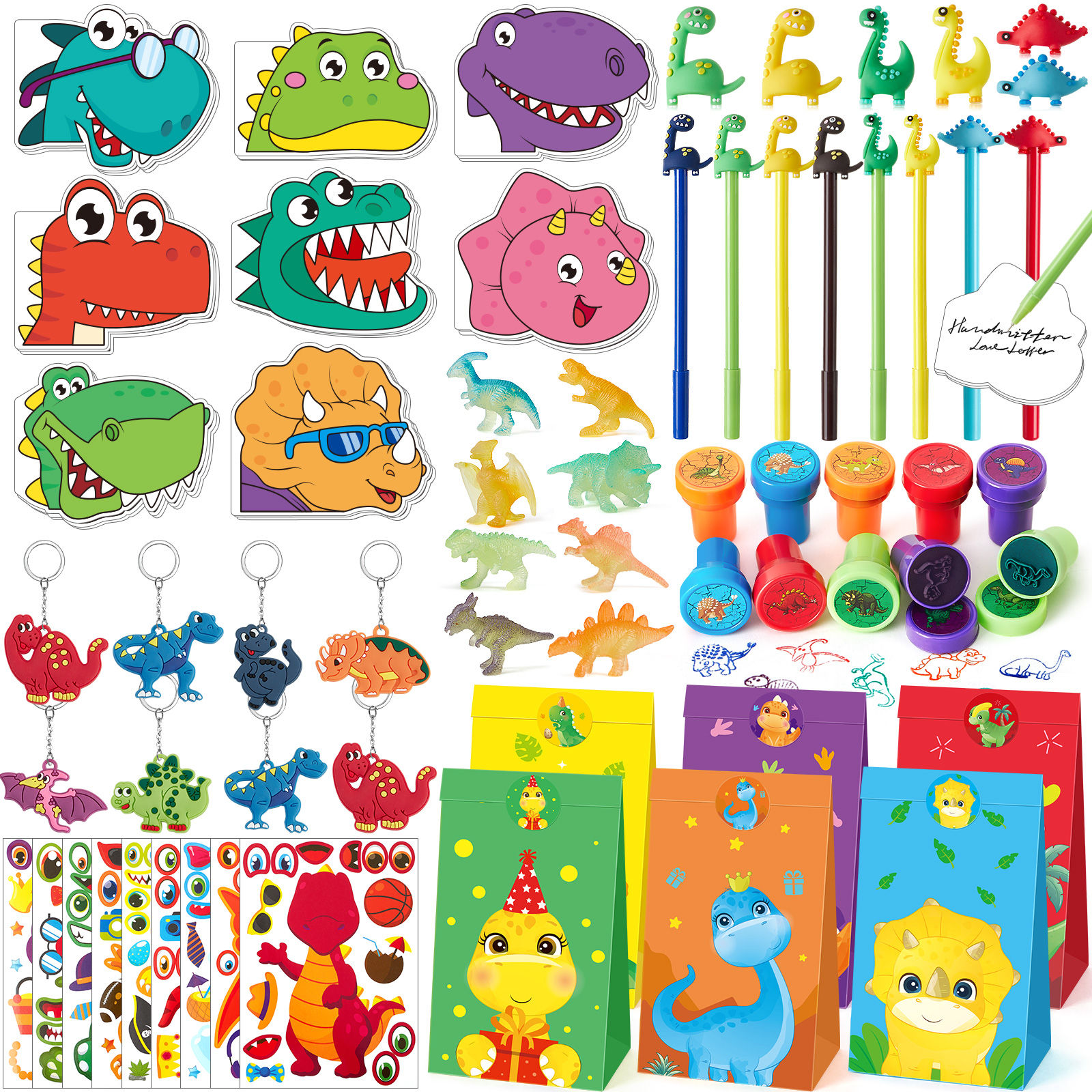 Tacobear Dinosaur Party Bags Fillers for Kids with Dino Notebooks Gel Pens Gift