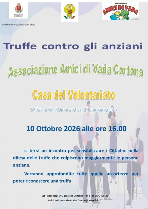 Un incontro per riconoscere e prevenire le truffe agli anziani