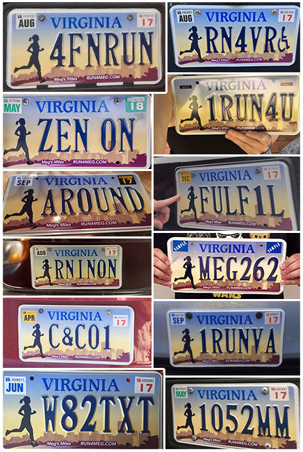 Custom Meg's Miles license plates
