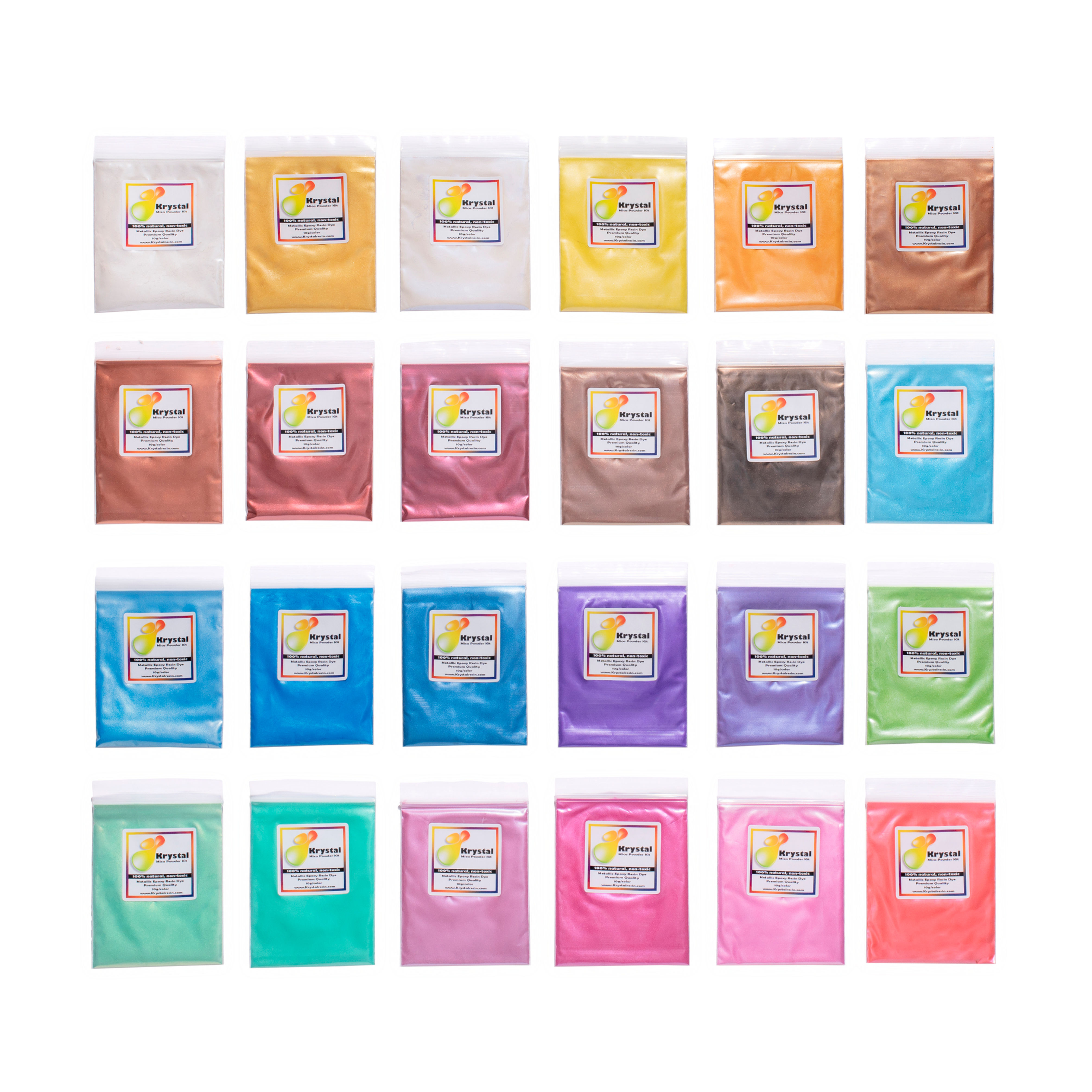 15 Colors Pearly Metallic Mica Powder Set