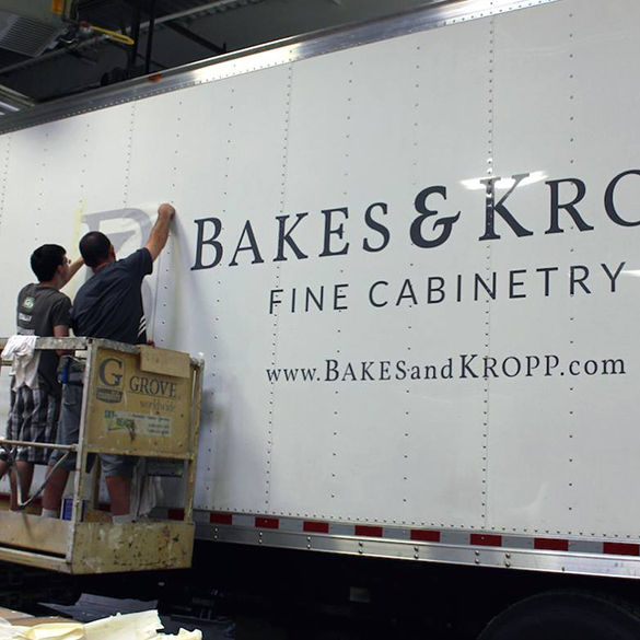 Cast Vinyl Semi Trailer Lettering