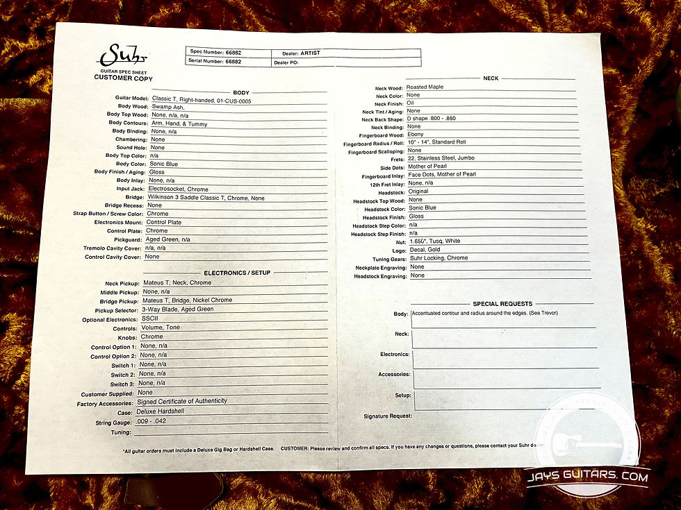 Thumbnail: Suhr Custom Classic T (Artist) Sonic Blue