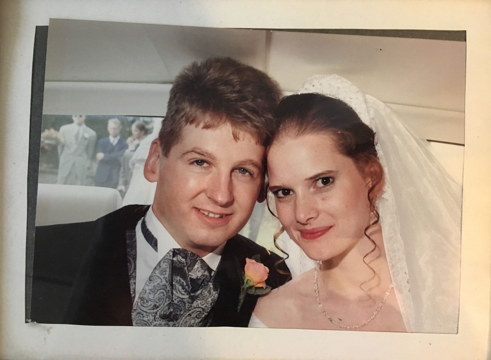 Ben & Sarah Lawton on their wedding day 1995