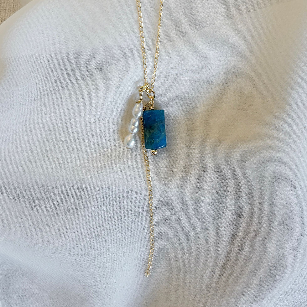 Dark Blue Tie Necklace