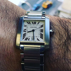 A classic Cartier Tank. A timeless watch