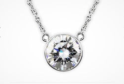 Diamond Bezel Necklace
