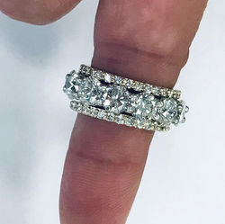 A stack of #diamond eternity bands set i