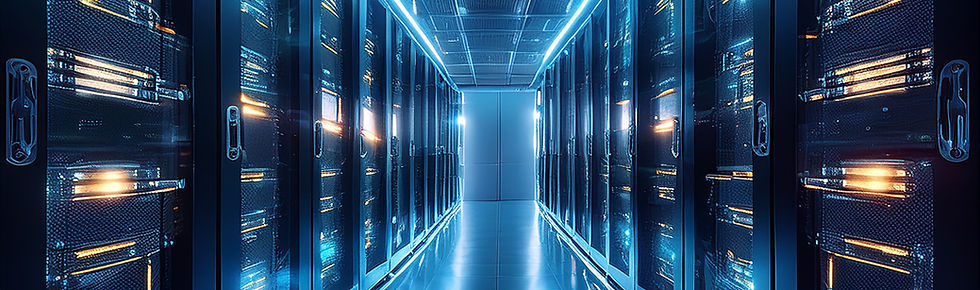 high resolution hd image of a AI data centre with lots of lights on the server A futuristi