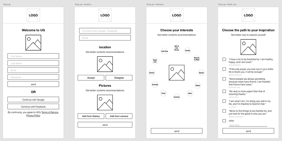 UX- registration