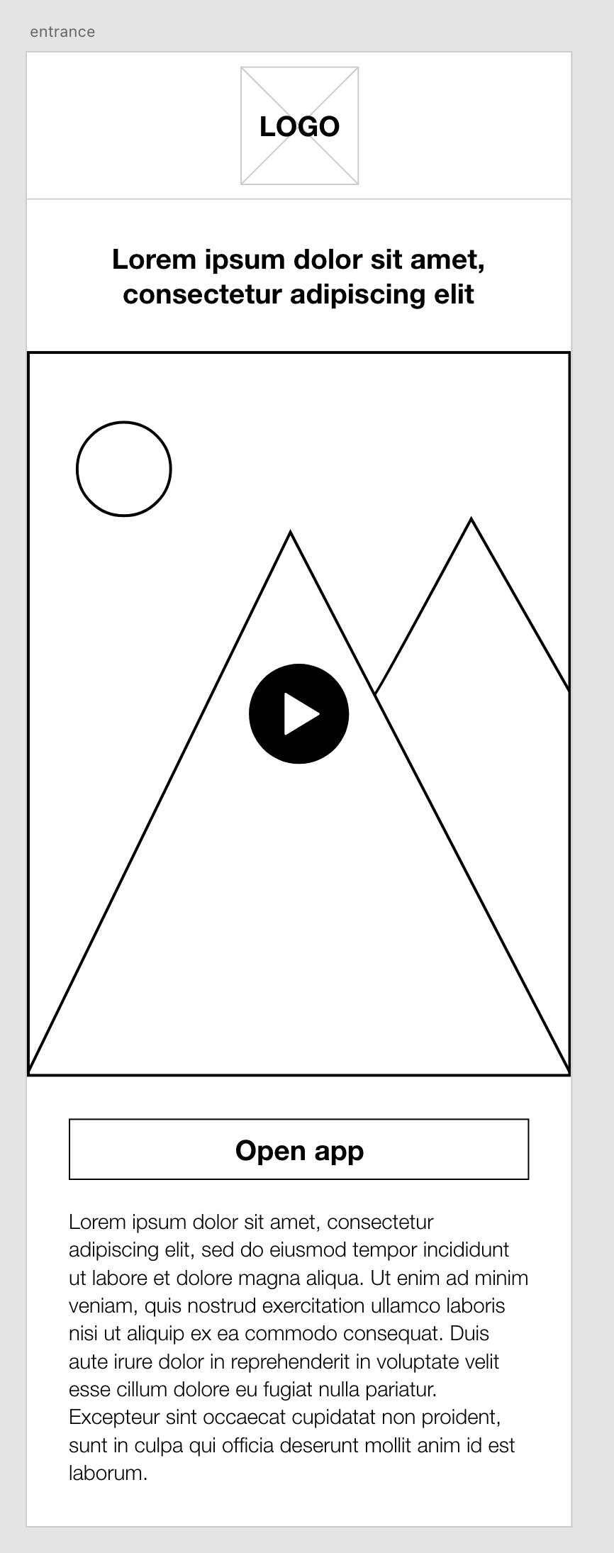 UX- landing page