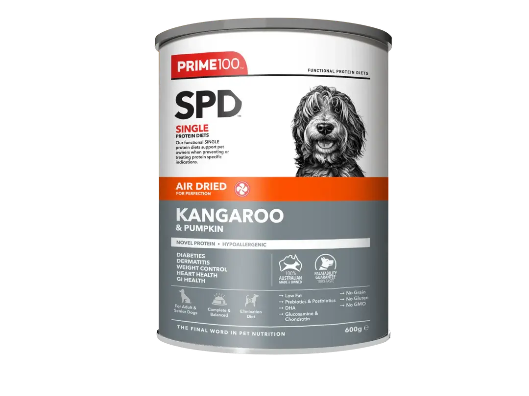 Prime100 SPD Air Dried Kangaroo & Pumpkin Adult Dry Dog Food 600g
