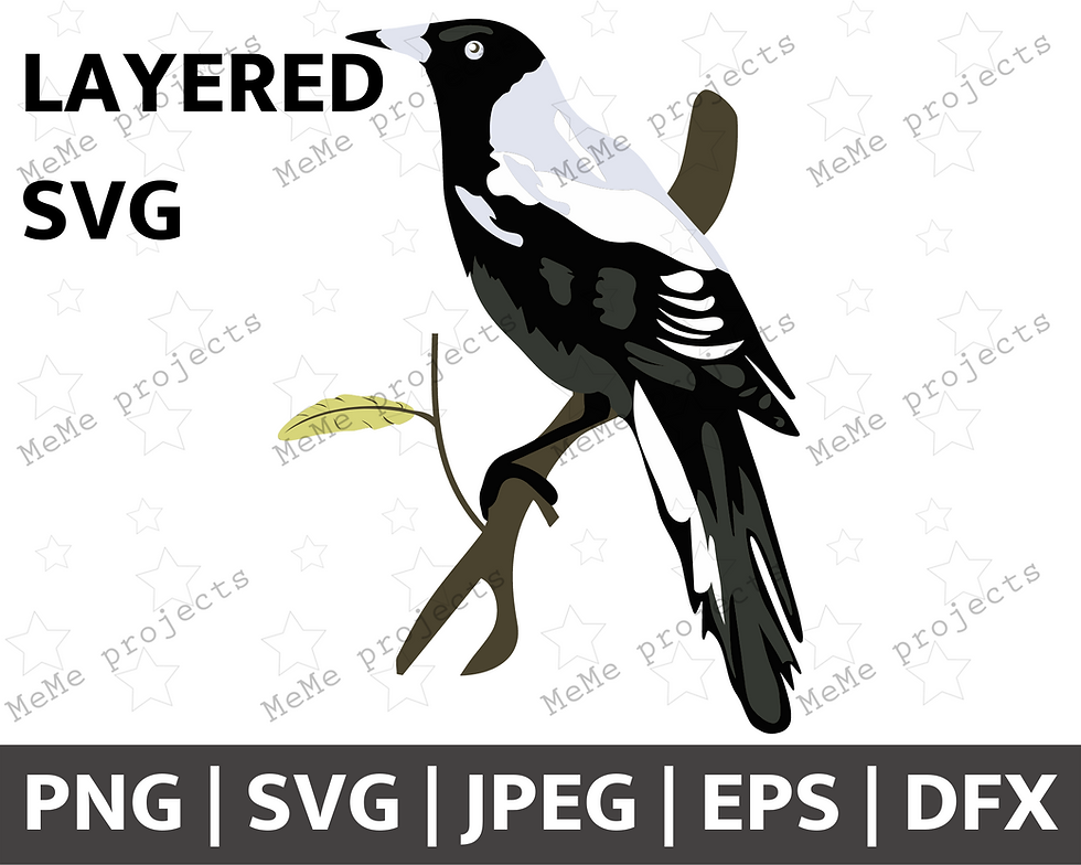Thumbnail: Australian Bird Bundle | Galah | Cockatoo | Magpie | Kookaburra | Layered Birds