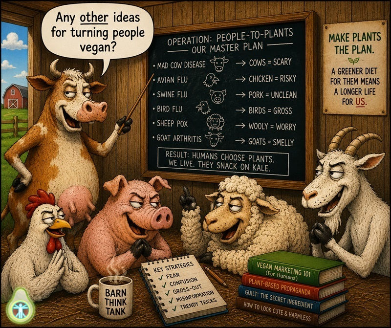 Meanwhile at the Barn Think Tank… The animals’ master plan was surprisingly effective until recently.