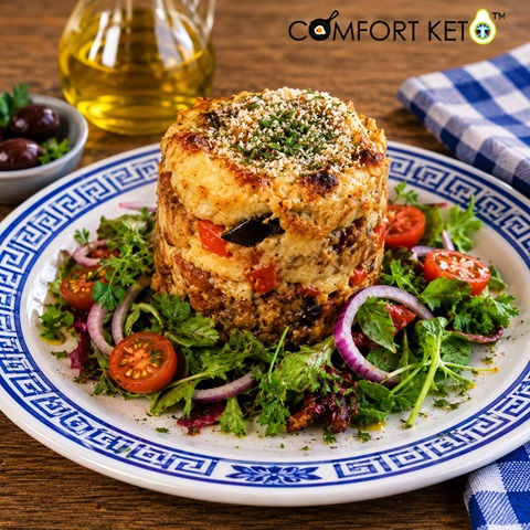 Moussaka (or musaka, or musakka) is a delicious "meat and vegetable stew" made from finely sliced aubergine (eggplant), ground beef or lamb and tomatoes, and baked to perfection in an oven. 