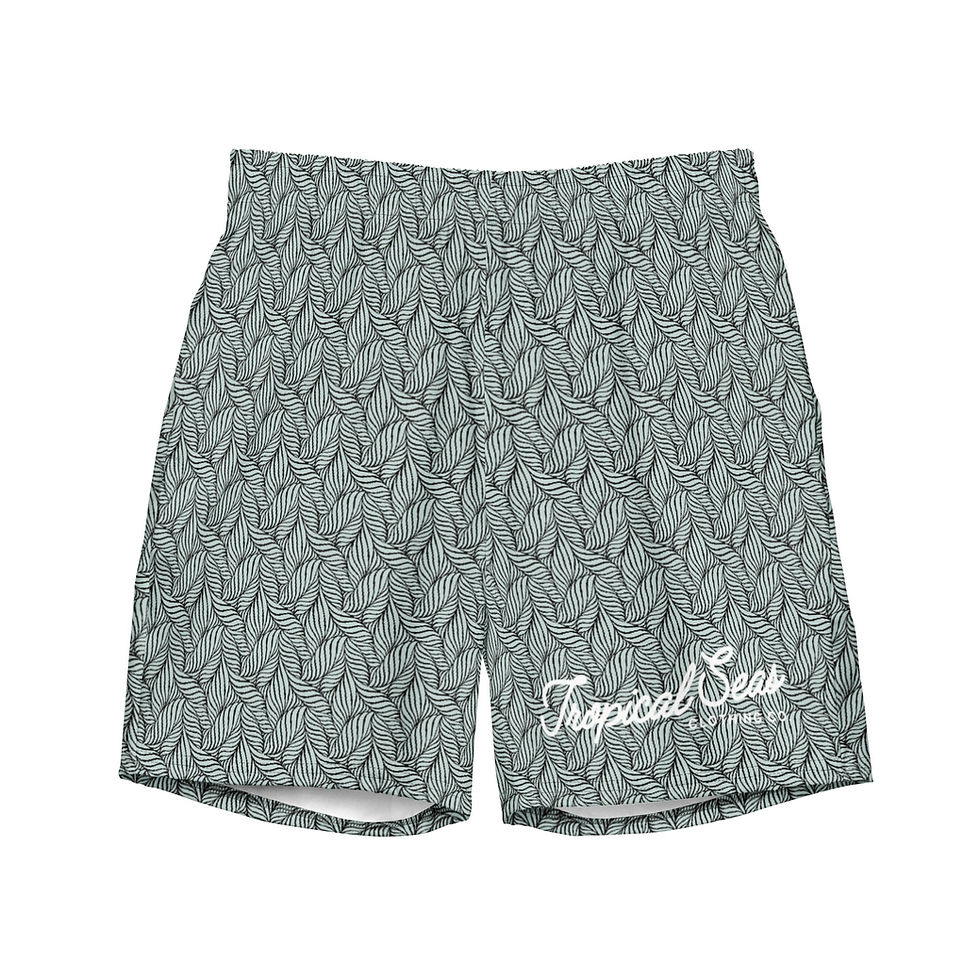 Thumbnail: Men's Eco Grey Palm Swim Trunks