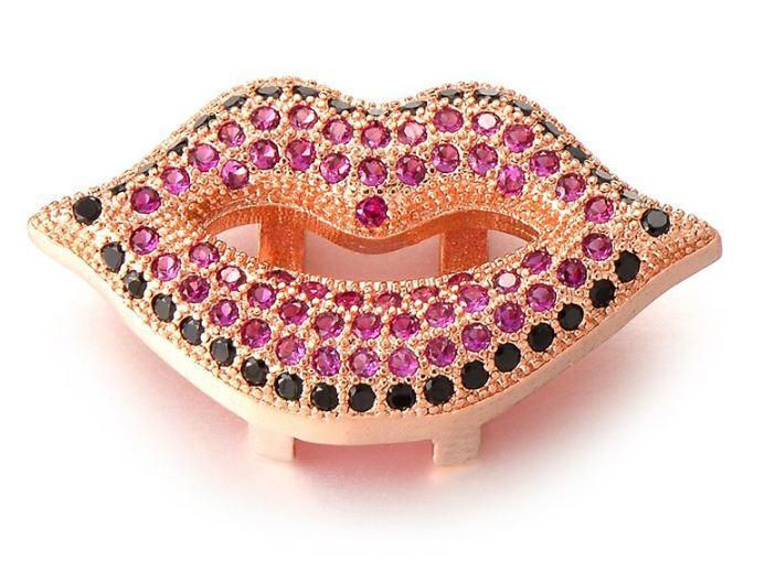 Thumbnail: Colored Stones Lips Charm