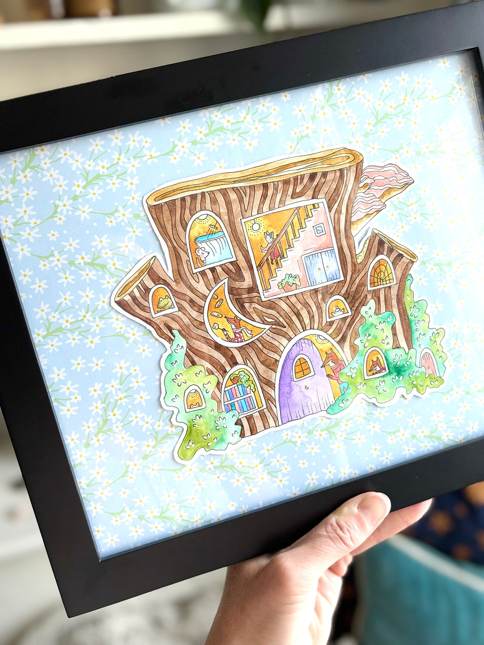 Thumbnail: Copy of Mushroom Forest: Framed Print
