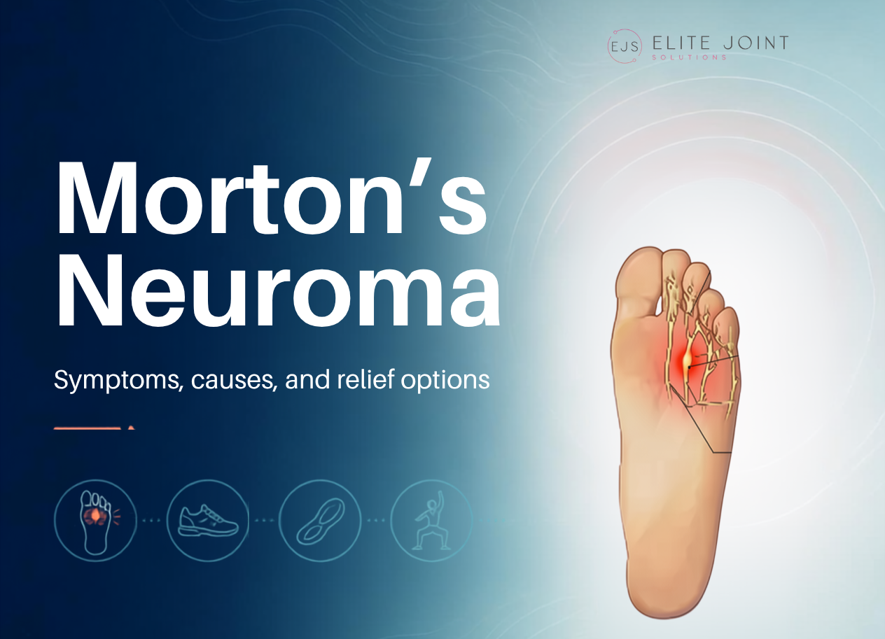 a banner promoting useful information to treat mortons neuroma
