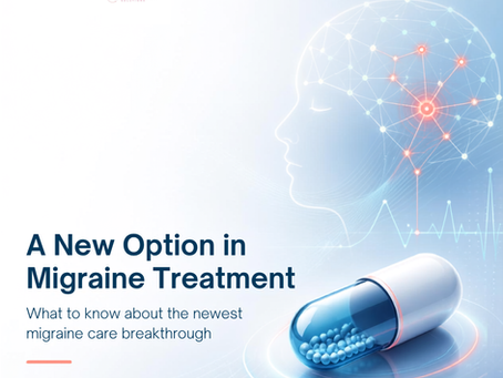 a banner promoting treatment for migraine and headache