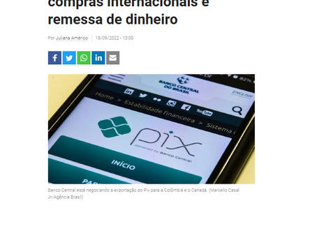Exportação do Pix vai facilitar compras internacionais e remessa de dinheiro.