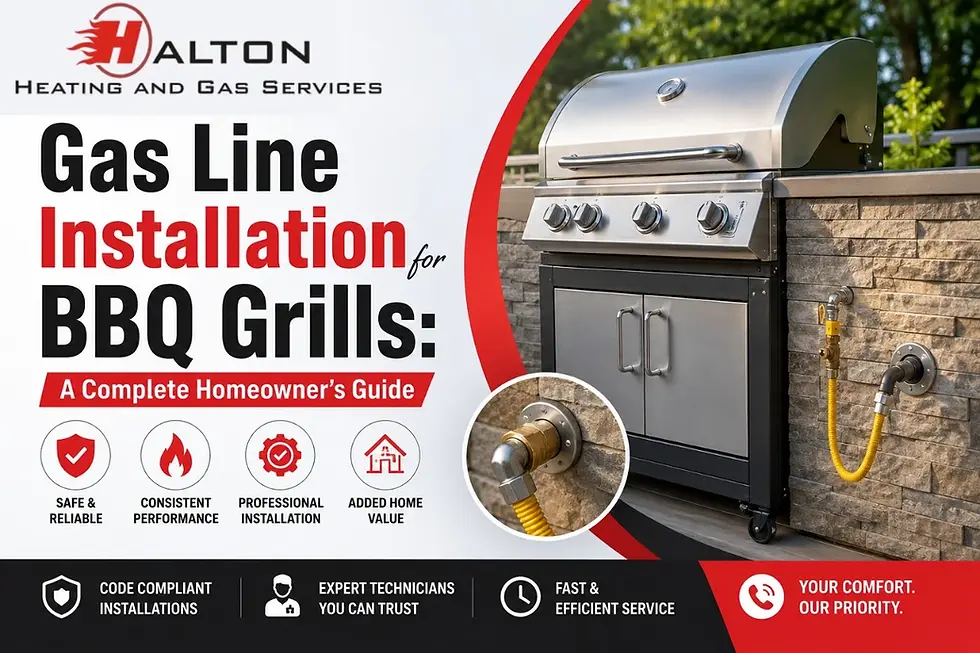 gas line installation for BBQ grills