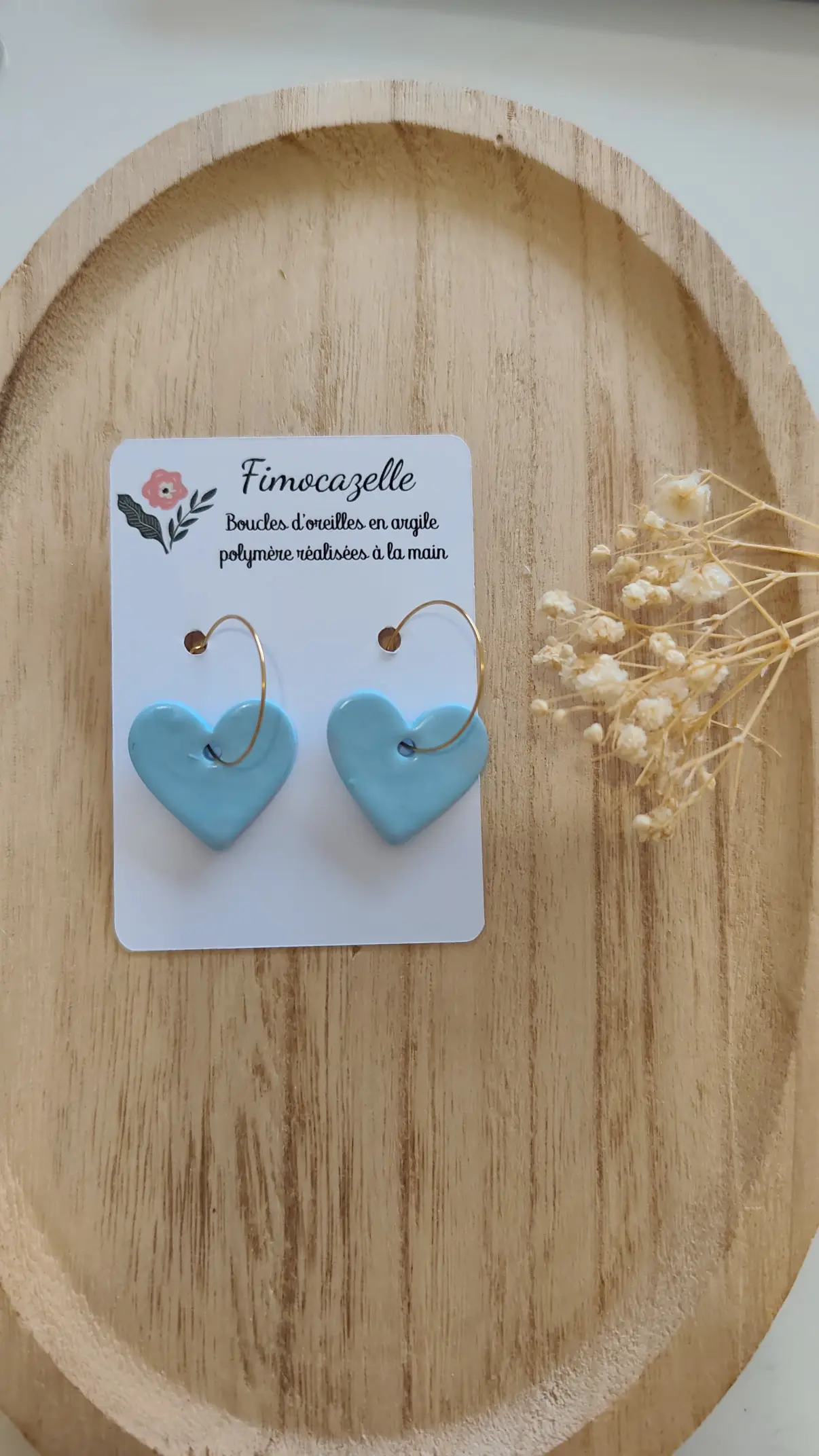 Créoles "Valentine" tons pastels