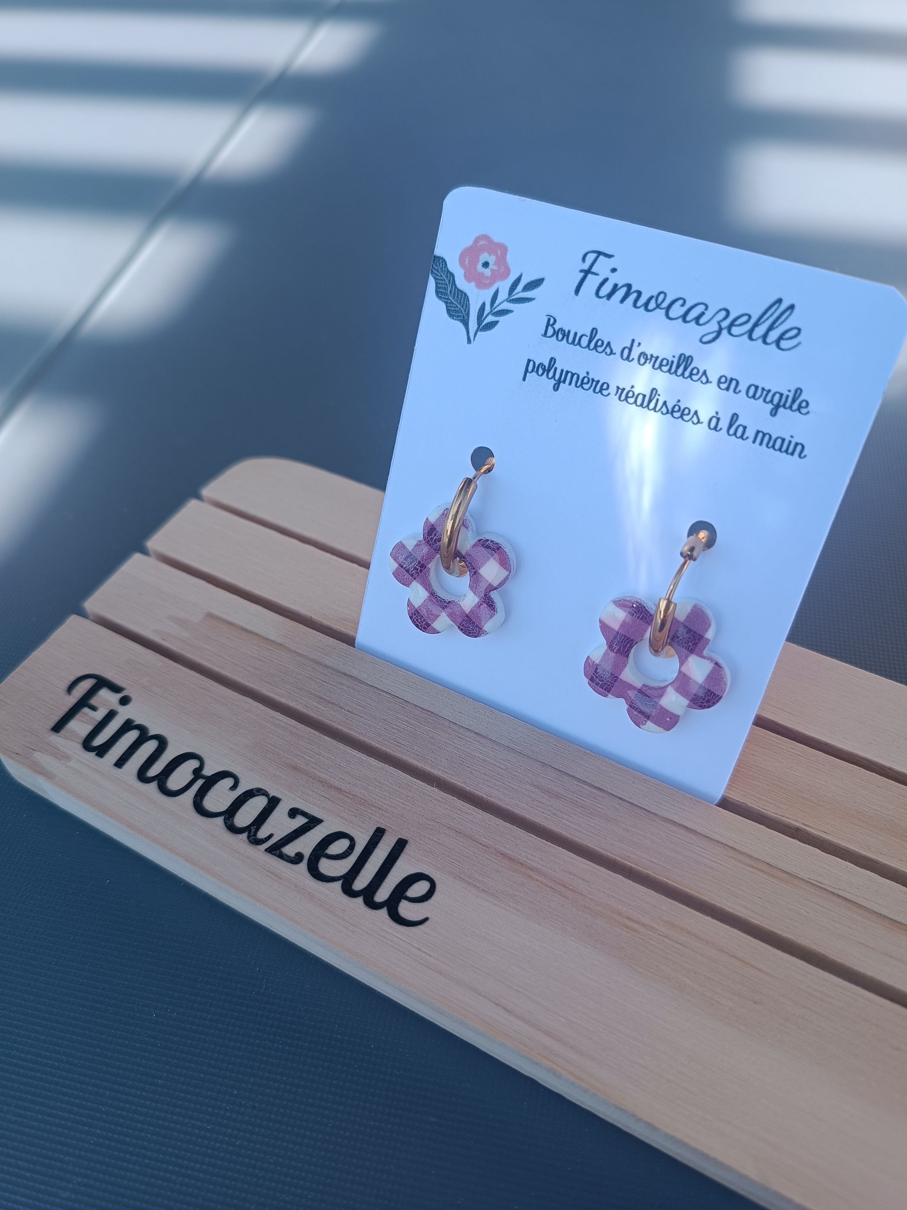 Créoles Vichy parme - Modèle Jeannnette