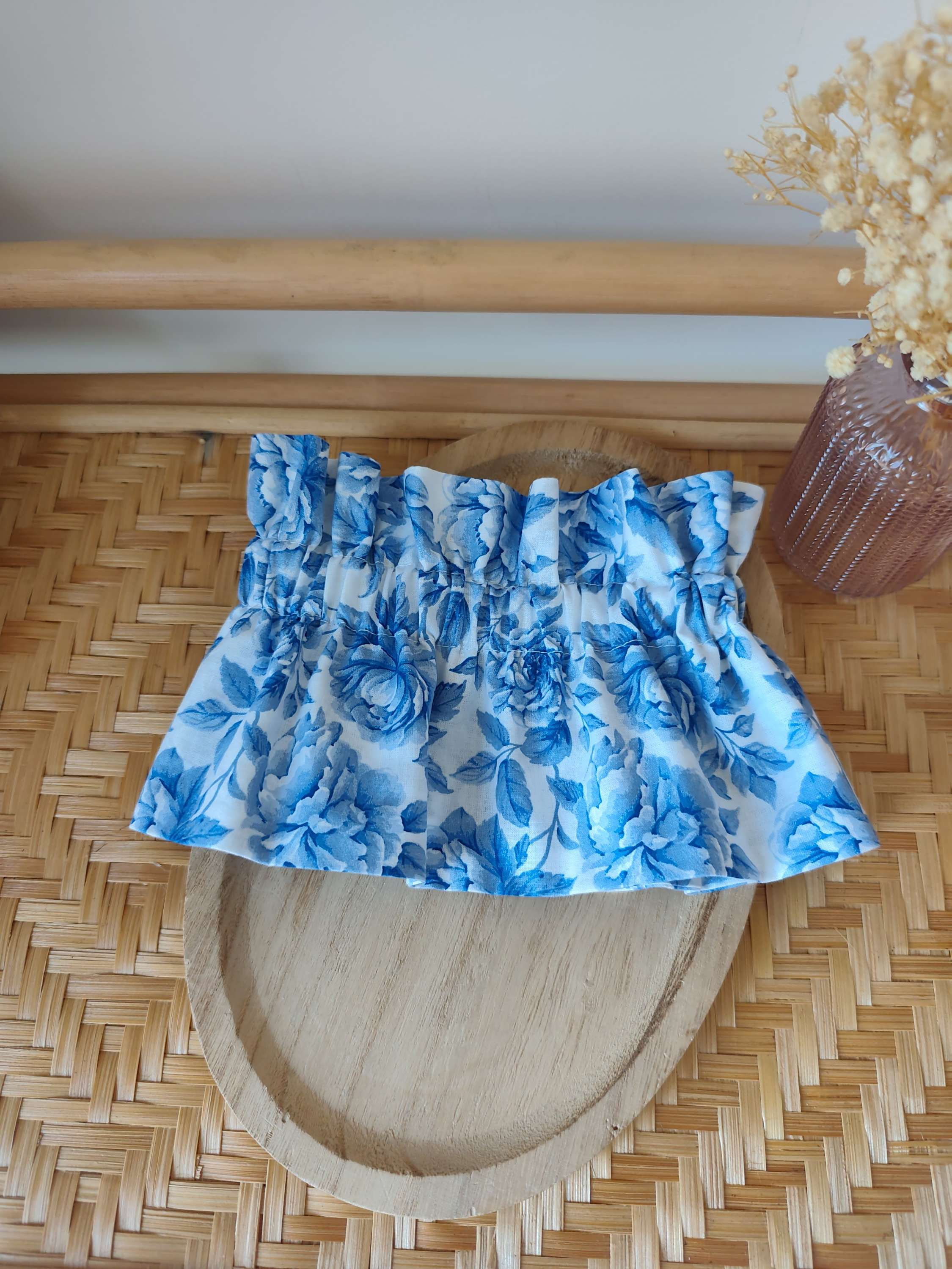 Col Victorien femme amovible "fleur bleue"