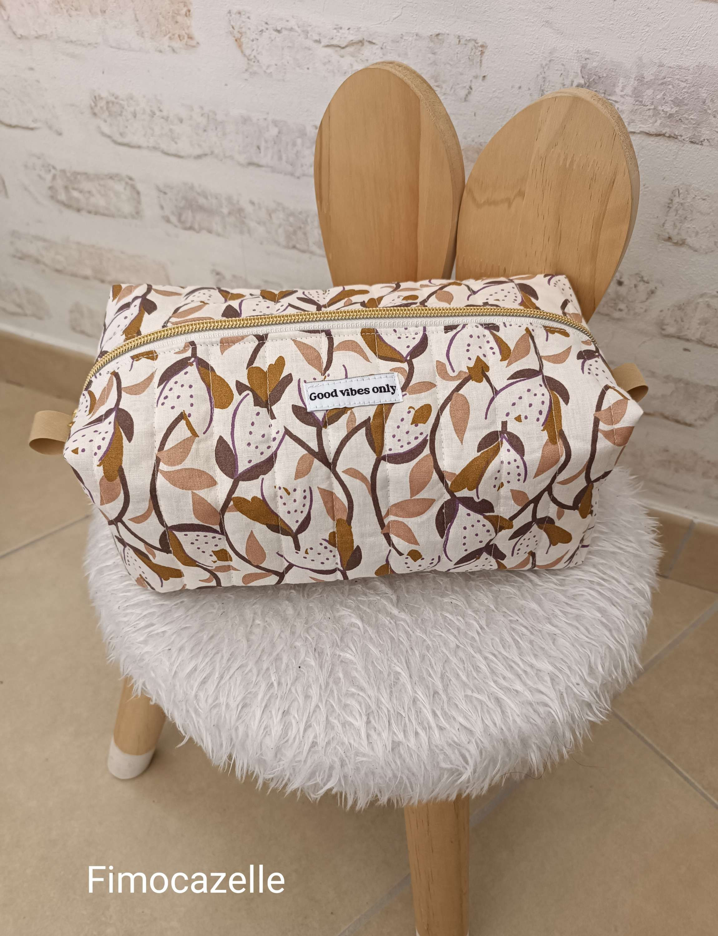 Trousse de toilette matelassée "Paula"- SUR COMMANDE