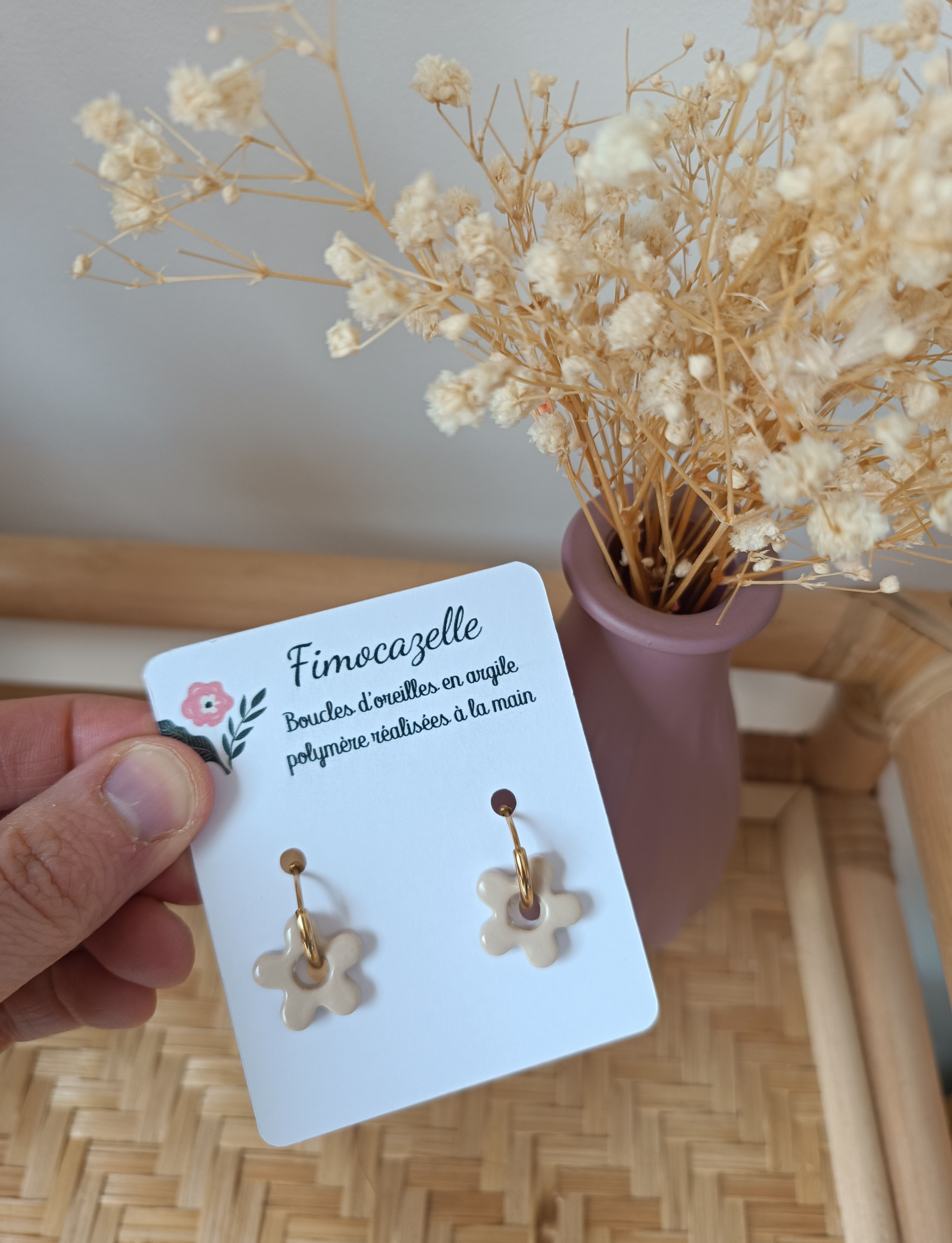 Créoles fleurs "Mini Lucette"