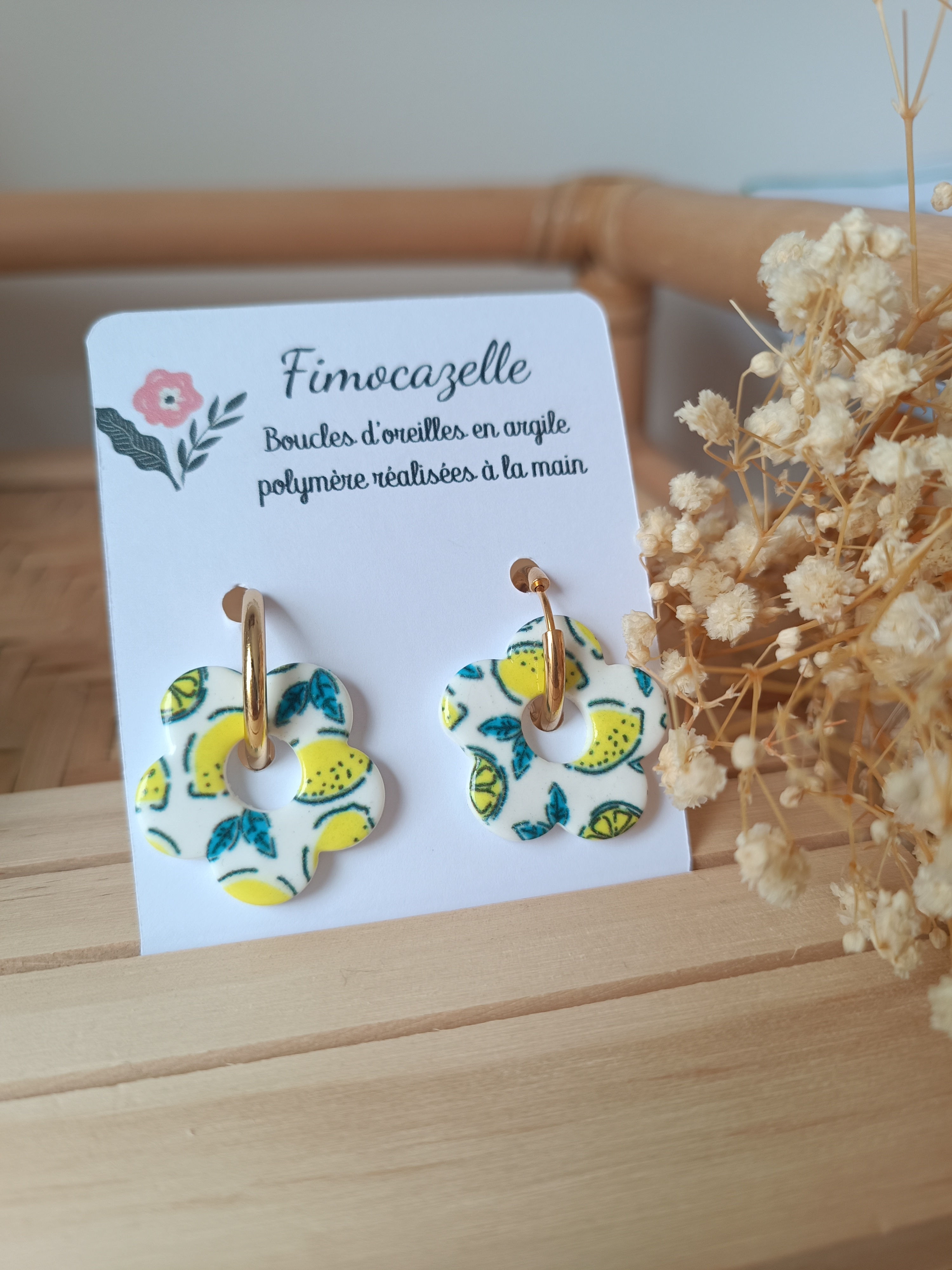 Créoles Citrons 🍋 - Modèle "Antoinette"