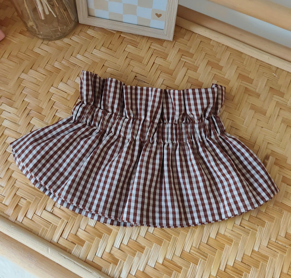 Col Victorien femme amovible "vichy Marron"