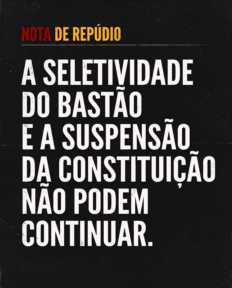A seletividade do bastão e a suspensão da Constituição