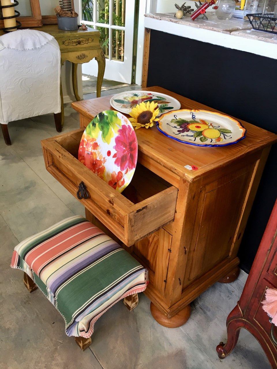Southwest chest with Footstool