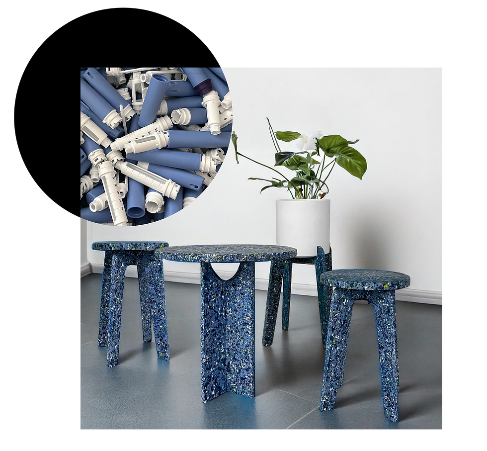 Novo Nordisk Mobiliario reciclado por Dcoder Studio