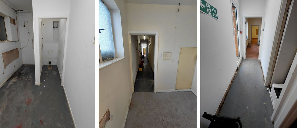 Removal of an asbestos floor coverings at Evans Halshaw Ford in Merthyr Tydfil by Wye Valley Demolition, September 2026