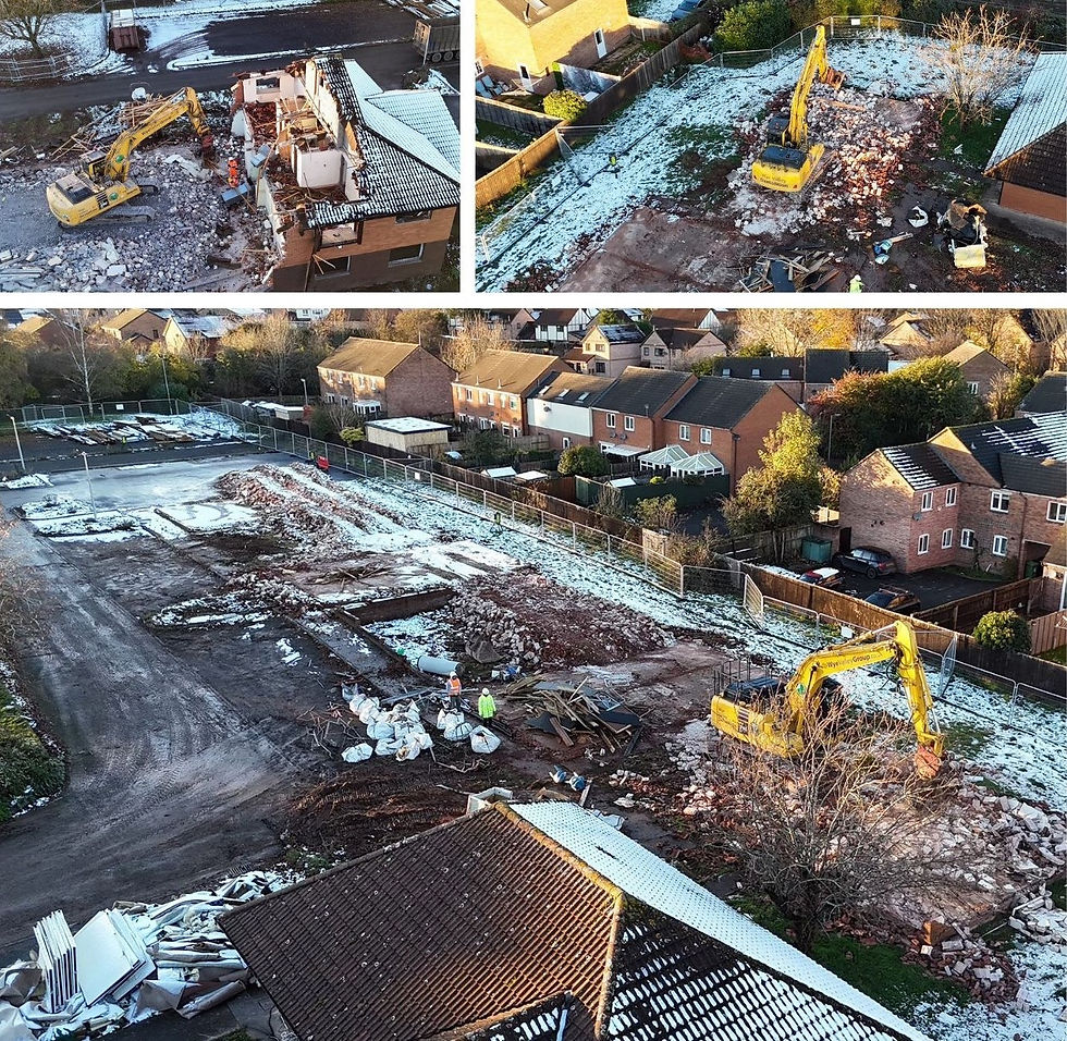 End of an era: The Three Counties Hotel on the Belmont Road, Hereford, was taken down with minimum fuss