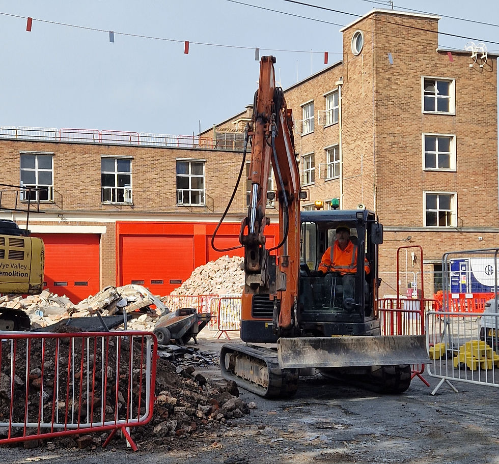 Close quarters: The Hereford Fire Station site highlights the Demolition team's expertise