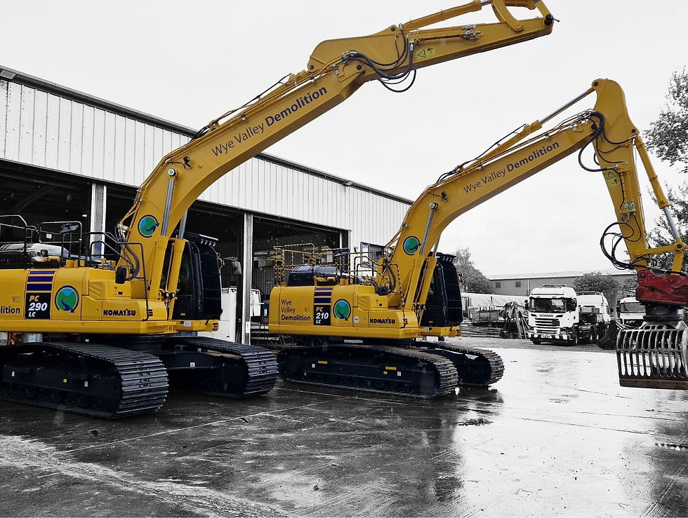 Komatsu PC290LC and Komatsu PC210LC arrive at Wye Valley Demolition in Hereford