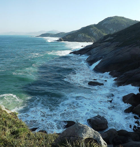 Hilltop villa with panoramic ocean views in Florianópolis