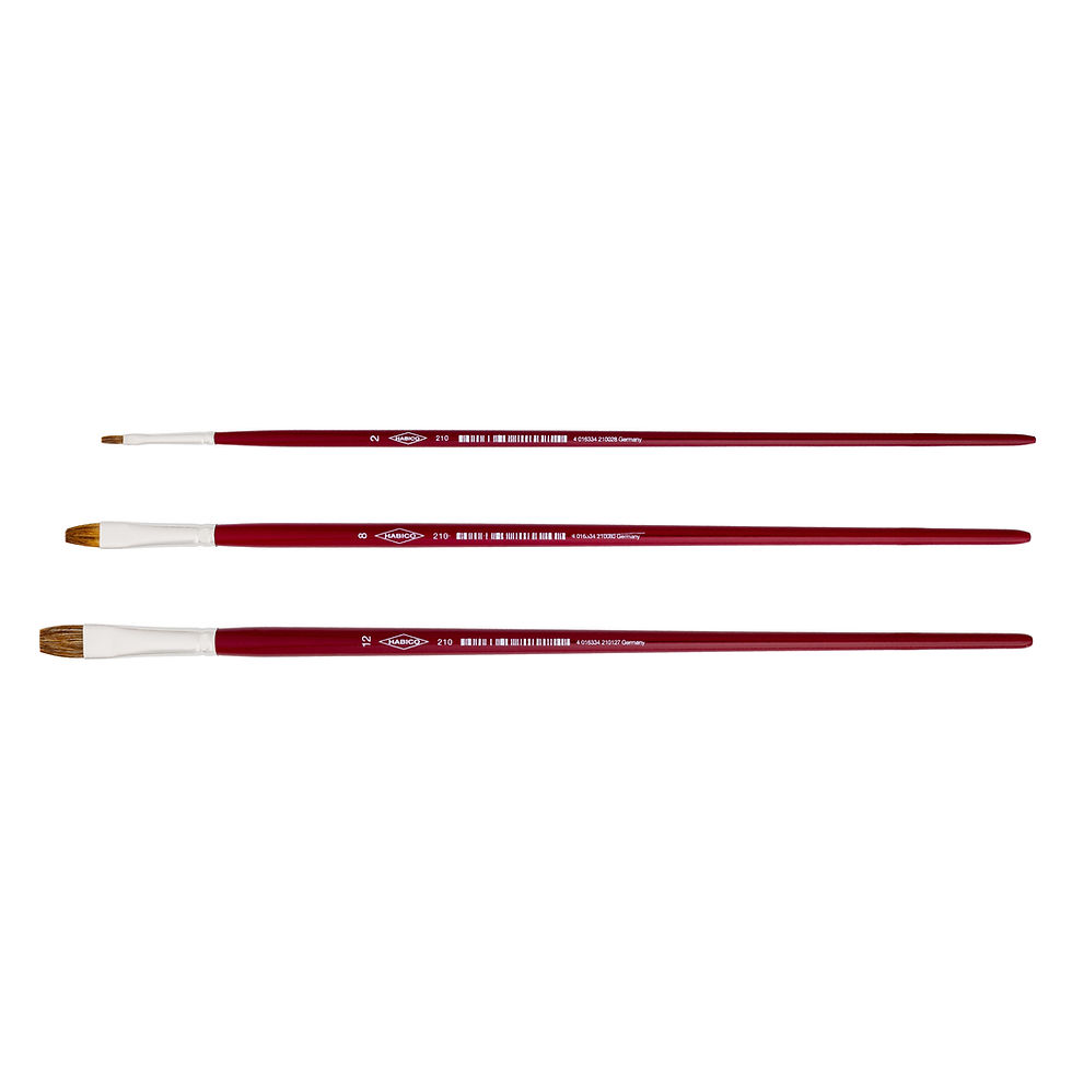 Thumbnail: Oil painting brush, ox hair, flat – HABICO type 210