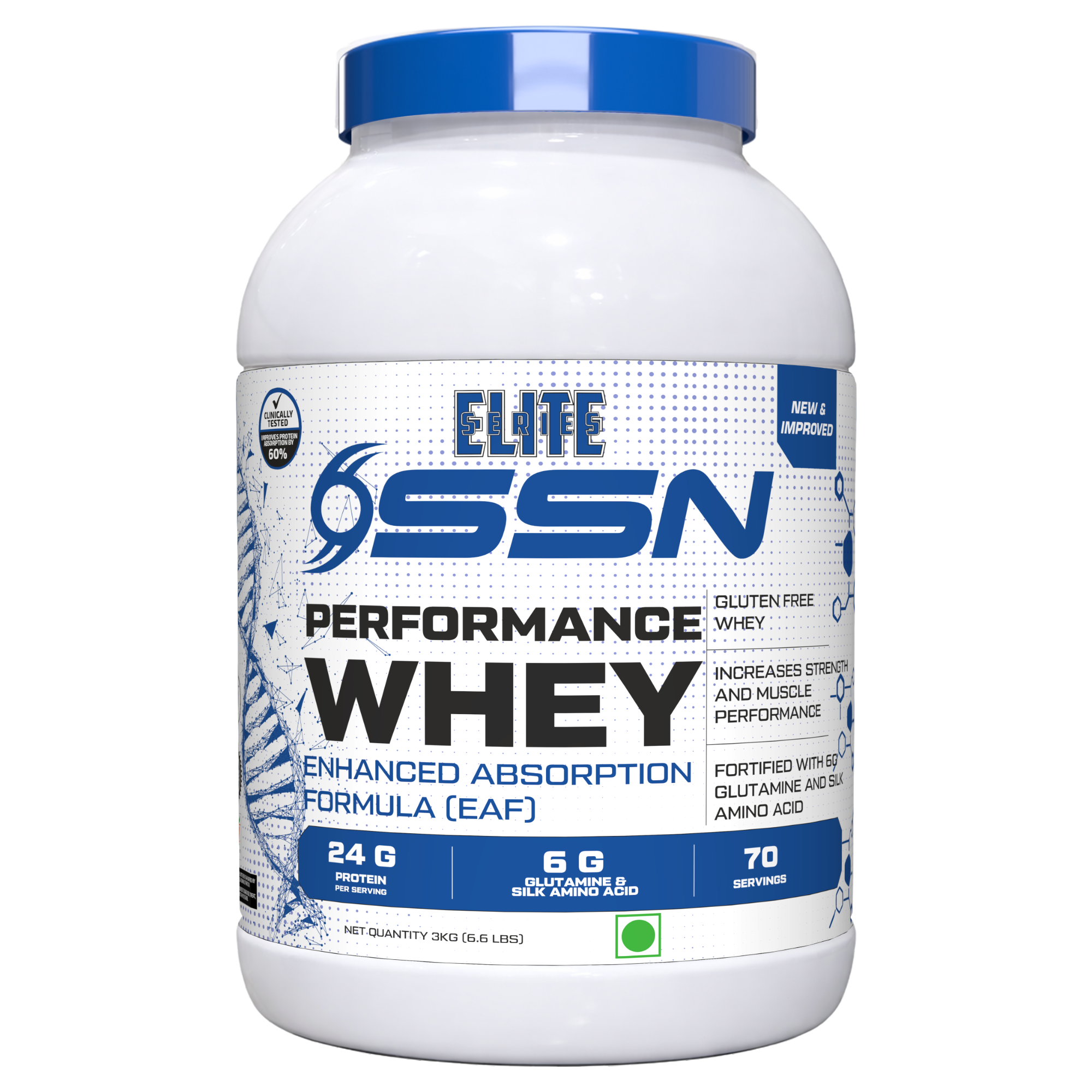 SSN Elite Series Performance Whey Protein | 24g Protein | 3kg / 70 Servings
